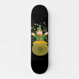 Saint Patrick's Leprechaun Gold Skateboard