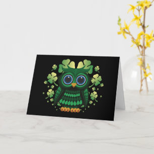 Saint Patrick's Owl Card