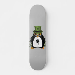 Saint Patrick's Penguin Skateboard