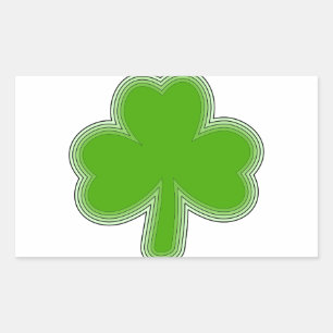 Saint Patrick's Shamrock Drawing Rectangular Sticker