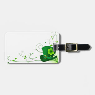 Saint Patricks Shamrock Luggage Tag