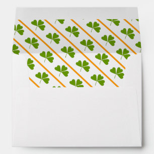 Saint Patrick's shamrocks and orange colour stripe Envelope