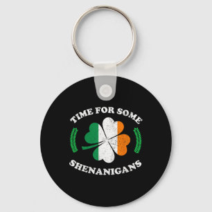 Saint Patrick's Time For Some Shenanigans,irish Fl Key Ring