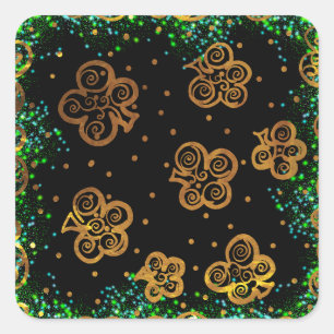 Saint Patty Art Square Sticker