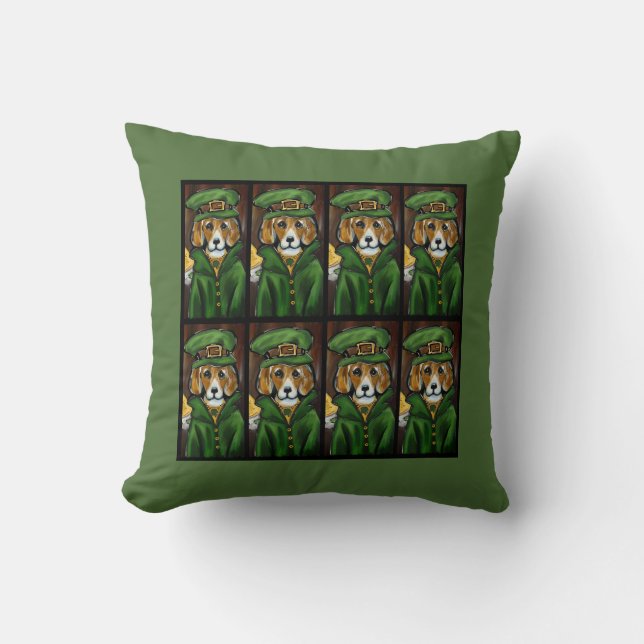 SAINT PATTY BEAGLE CUSHION (Front)