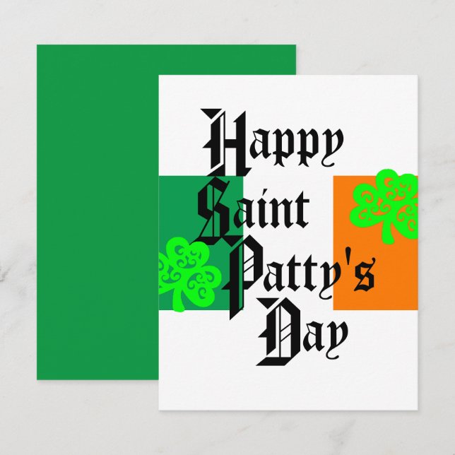 SAINT PATTY CARD (Front/Back)