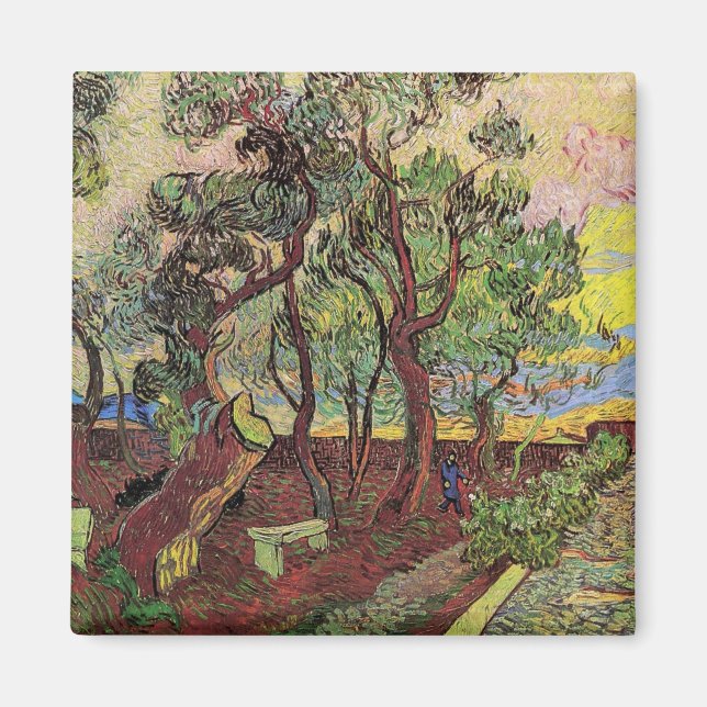 Saint Paul Hospital and Garden by Vincent van Gogh Magnet (Front)