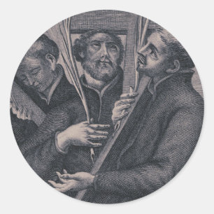 Saint Paul Miki Japanese Martyr Catholic Art Classic Round Sticker