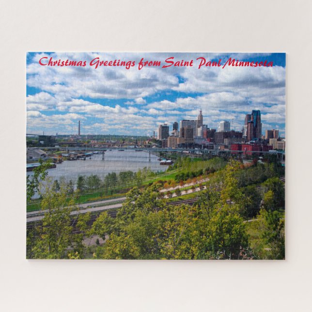 Saint Paul Minnesota.Christmas Greetings Jigsaw Puzzle (Horizontal)