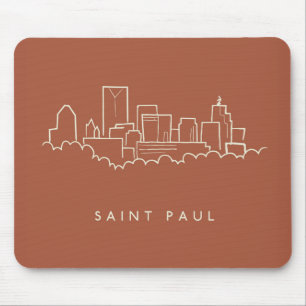 Saint Paul, Minnesota Skyline Mouse Mat