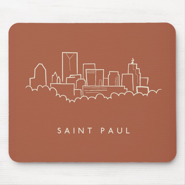 Saint Paul, Minnesota Skyline Mouse Mat (Front)