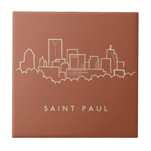 Saint Paul, Minnesota Skyline Tile
