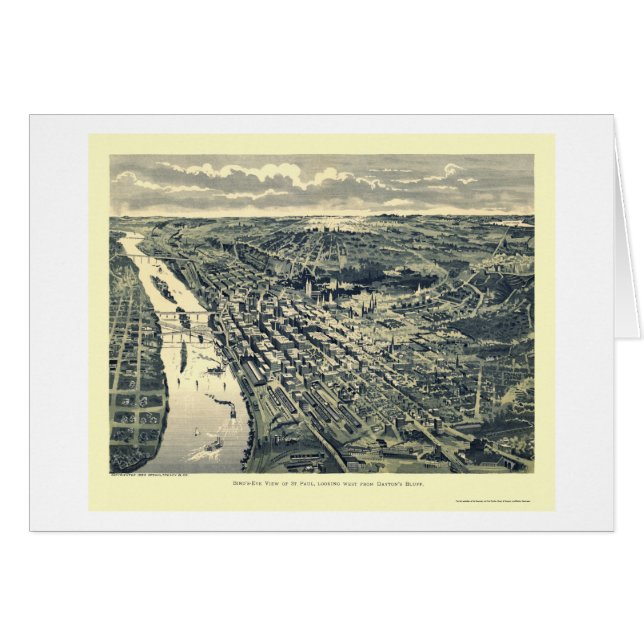 Saint Paul, MN Panoramic Map - 1893 (Front Horizontal)