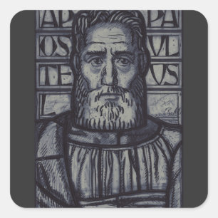 Saint Paul Sword of the Spirit Sacred Graphic Art Square Sticker