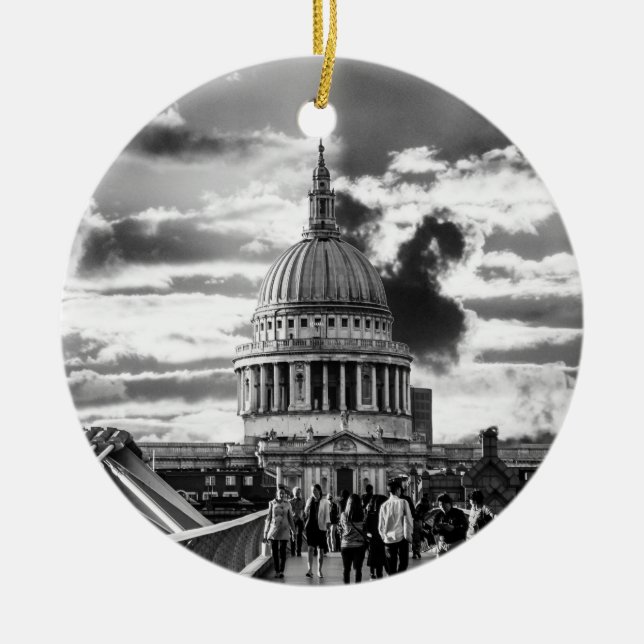 Saint Pauls Cathedral London. Ceramic Tree Decoration (Front)