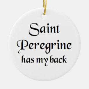 saint peregrine ceramic tree decoration