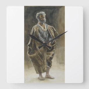 Saint Peter Apostle by James Tissot Square Wall Clock