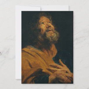 Saint Peter by Antoon van Dyck Baroque Majesty Invitation