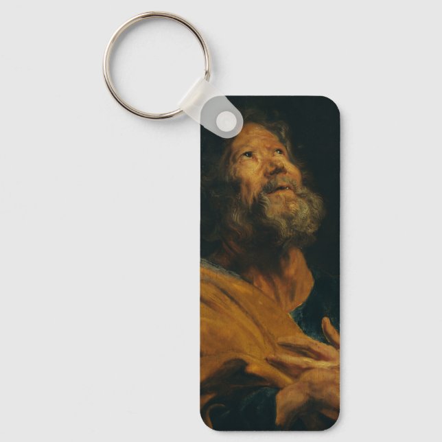 Saint Peter by Antoon van Dyck Baroque Majesty Key Ring (Front)