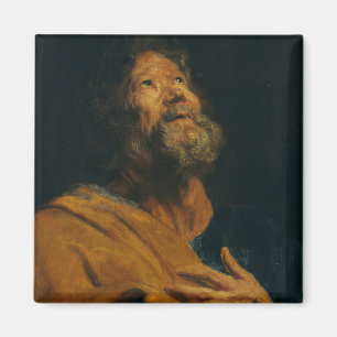 Saint Peter by Antoon van Dyck Baroque Majesty Magnet