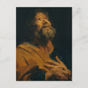 Saint Peter by Antoon van Dyck Baroque Majesty Postcard