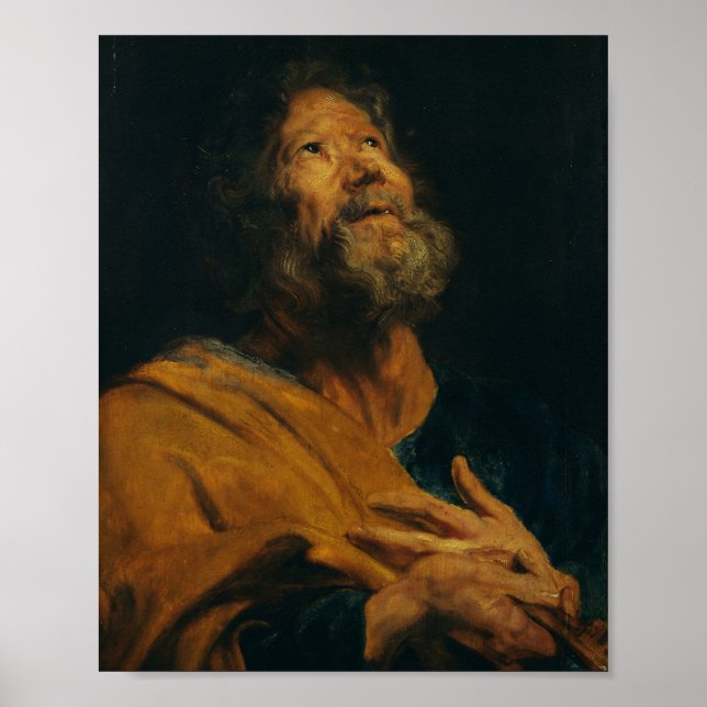 Saint Peter by Antoon van Dyck Baroque Majesty Poster (Front)
