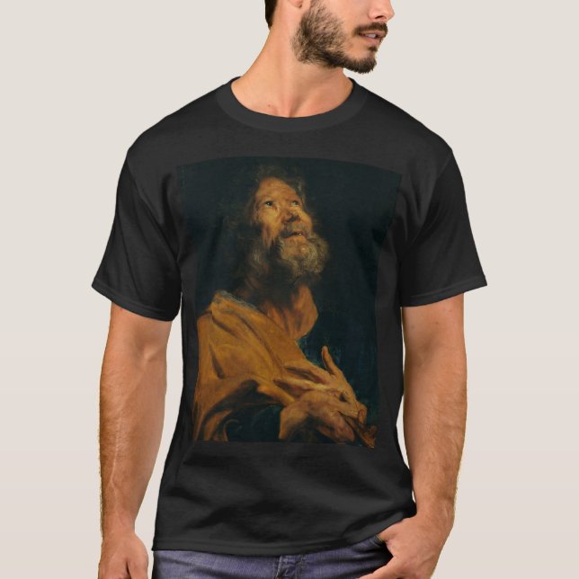 Saint Peter by Antoon van Dyck Baroque Majesty T-Shirt (Front)