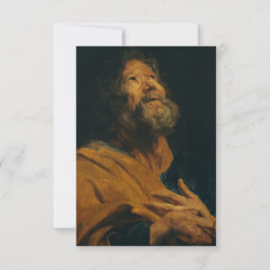 Saint Peter by Antoon van Dyck Baroque Majesty Thank You Card