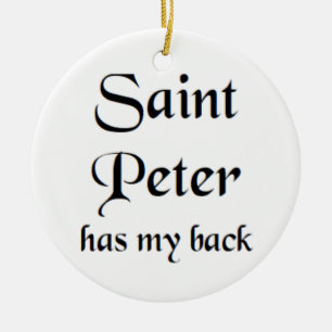 saint peter ceramic tree decoration