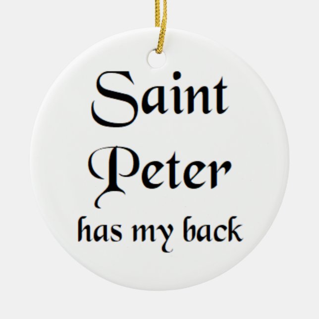 saint peter ceramic tree decoration (Front)