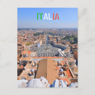 Saint Peter square in Vatican, Rome, Italy Postcard