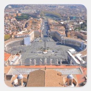 Saint Peter square in Vatican, Rome, Italy Square Sticker