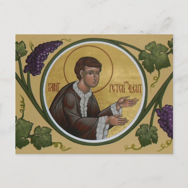 Saint Peter the Aleut Prayer Card (Front)