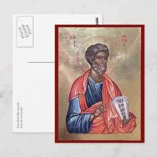 Saint Peter The Apostle Greek Orthodox Icon Postcard