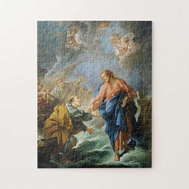 Saint Peter Walk on Water by Francois Boucher Jigsaw Puzzle (Vertical)