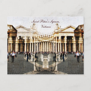 Saint Peter's square, Vatican postcard