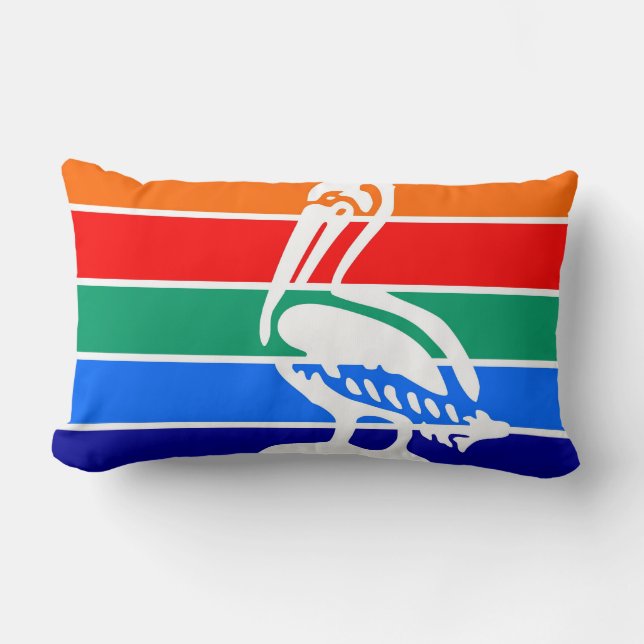 Saint Petersburg city flag  Florida America Lumbar Cushion (Front)
