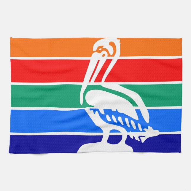 Saint Petersburg city flag  Florida America Tea Towel (Horizontal)