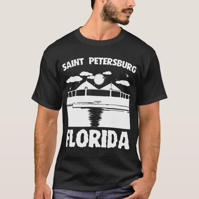 Saint Petersburg, Florida - Skyway Bridge Design T-Shirt (Front)