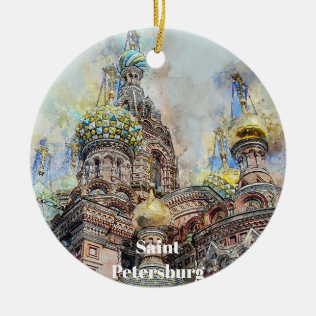 Saint Petersburg Russia Christmas Ornament (Front)