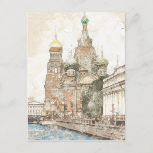 Saint-Petersburg, Russia Holiday Postcard