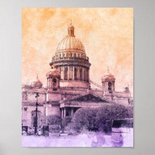 Saint Petersburg Russia Poster – St. Isaac's 