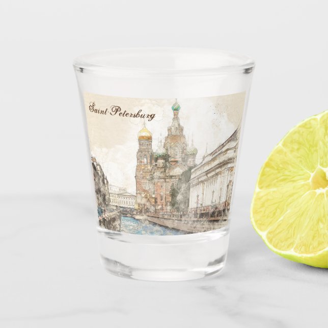 Saint Petersburg Russia Shot Glass – Travel Gift (Front)