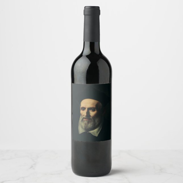 Saint Philip Neri Second Apostle of Rome Art Wine Label (Front)