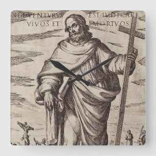 Saint Philip one of the Twelve Apostles Square Wall Clock