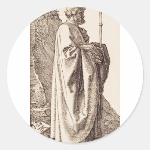 Saint Philip the Apostle by Albrecht Dürer Classic Round Sticker