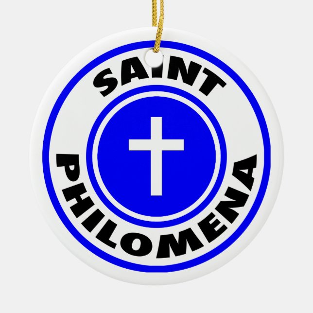 Saint Philomena Ceramic Tree Decoration (Front)