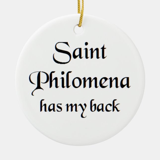 saint philomena ceramic tree decoration (Front)
