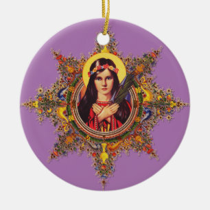 Saint Philomena Ceramic Tree Decoration