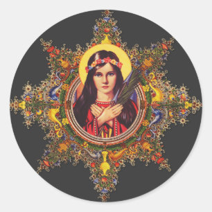Saint Philomena Classic Round Sticker